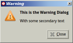 warn dialog